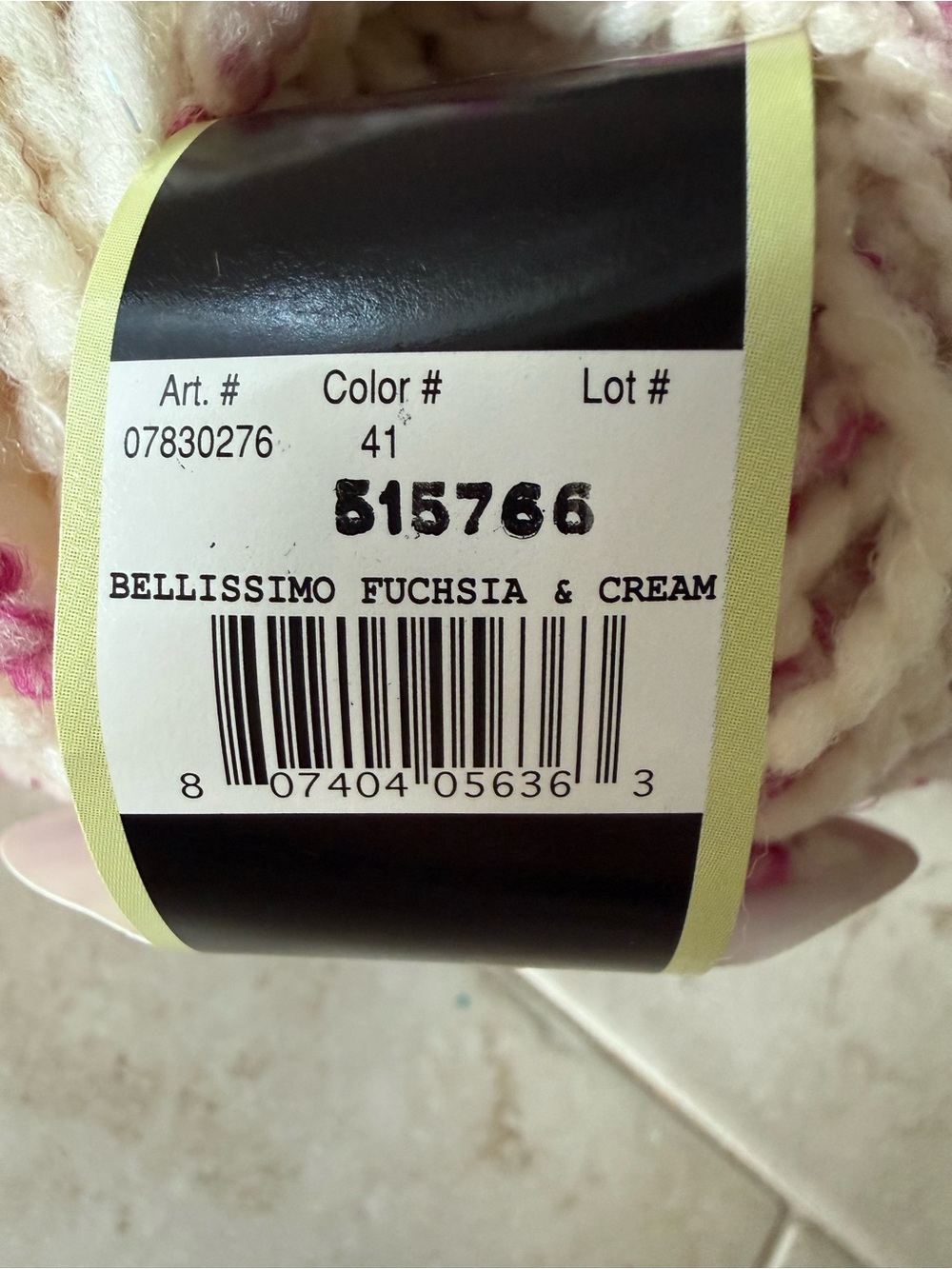 Sensations Bellezza Collection Bellissimo Wool Blend Yarn - Fuchsia & Cream - Picture 5 of 12
